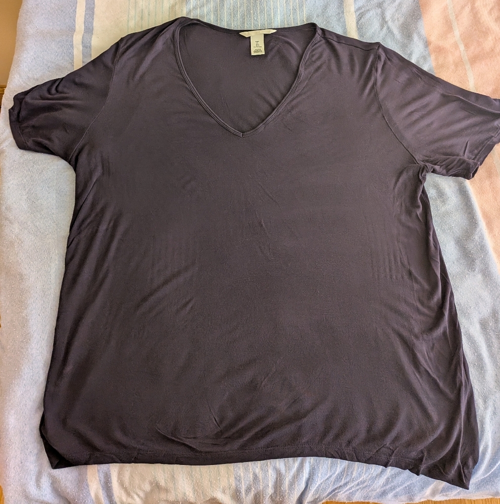 Navy Blue V-Neck T-Shirt